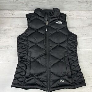The North Face 550 Goose Down Puffer Vest Girls‎ Size Medium 10-12 Black